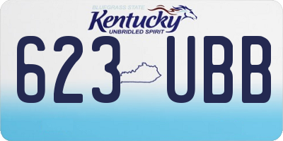 KY license plate 623UBB