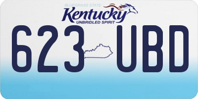 KY license plate 623UBD
