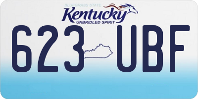 KY license plate 623UBF