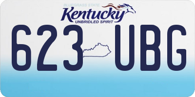 KY license plate 623UBG