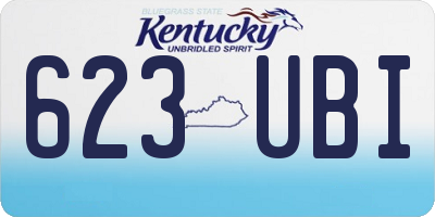 KY license plate 623UBI