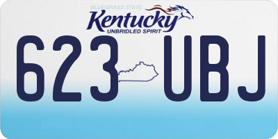 KY license plate 623UBJ