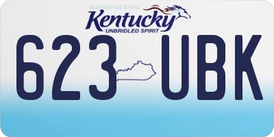 KY license plate 623UBK