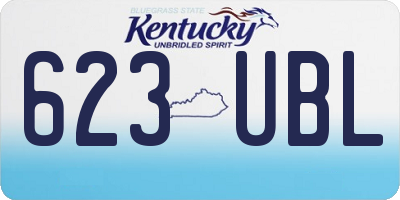 KY license plate 623UBL