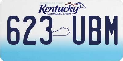 KY license plate 623UBM