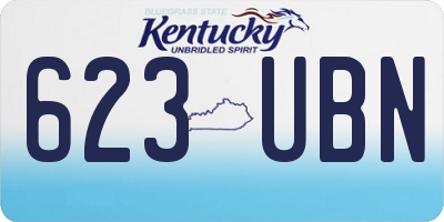 KY license plate 623UBN