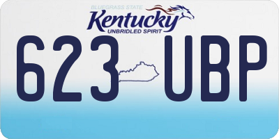 KY license plate 623UBP
