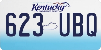 KY license plate 623UBQ