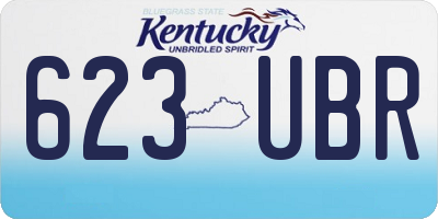 KY license plate 623UBR