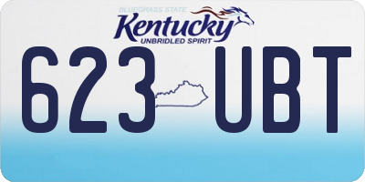 KY license plate 623UBT