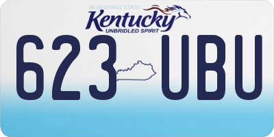 KY license plate 623UBU