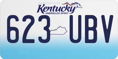 KY license plate 623UBV