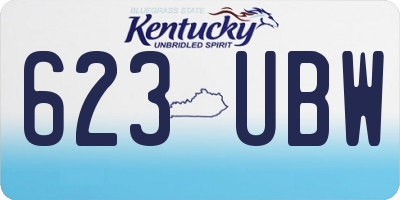 KY license plate 623UBW