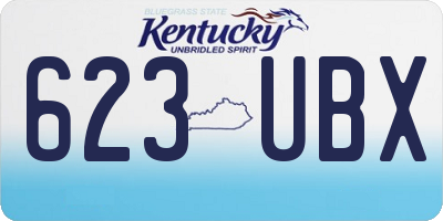 KY license plate 623UBX