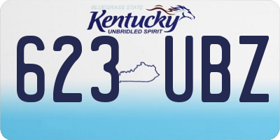 KY license plate 623UBZ
