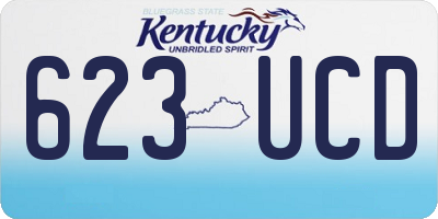 KY license plate 623UCD
