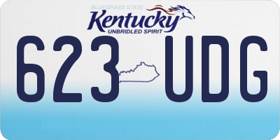 KY license plate 623UDG
