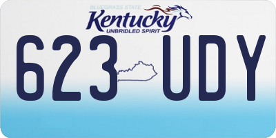 KY license plate 623UDY