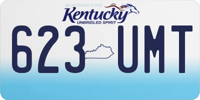 KY license plate 623UMT