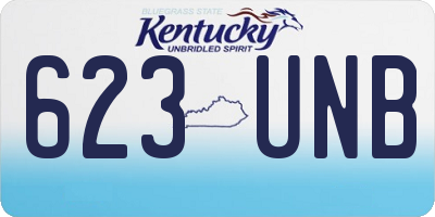 KY license plate 623UNB