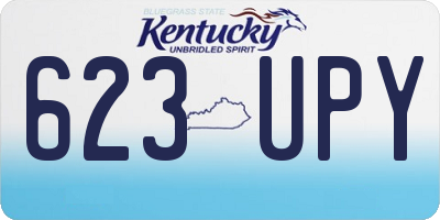 KY license plate 623UPY