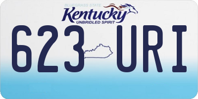 KY license plate 623URI