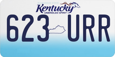 KY license plate 623URR