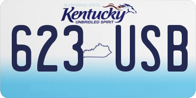 KY license plate 623USB