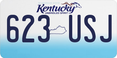 KY license plate 623USJ