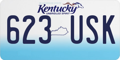 KY license plate 623USK