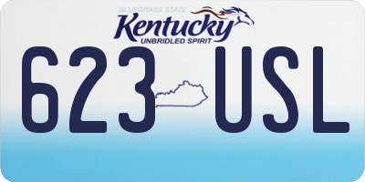 KY license plate 623USL