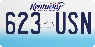 KY license plate 623USN
