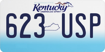 KY license plate 623USP