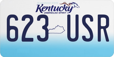 KY license plate 623USR