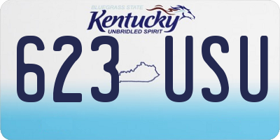 KY license plate 623USU