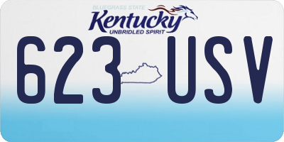 KY license plate 623USV