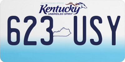 KY license plate 623USY