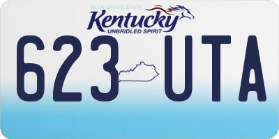 KY license plate 623UTA