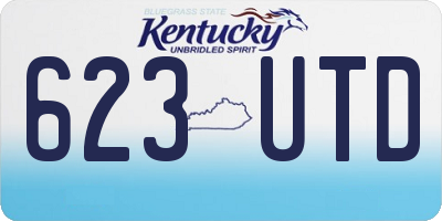 KY license plate 623UTD