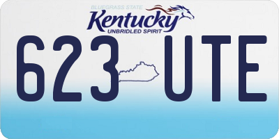 KY license plate 623UTE