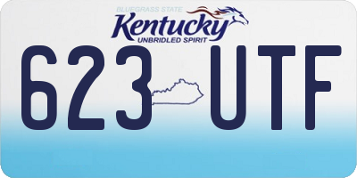 KY license plate 623UTF