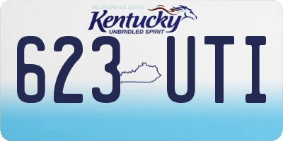 KY license plate 623UTI