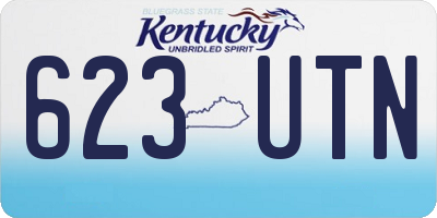 KY license plate 623UTN