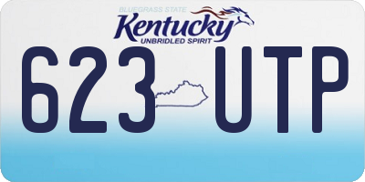 KY license plate 623UTP