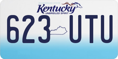 KY license plate 623UTU