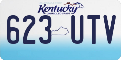 KY license plate 623UTV