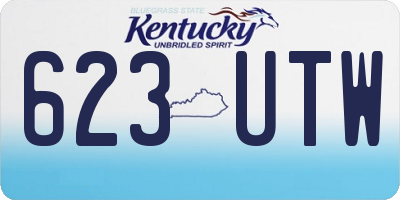 KY license plate 623UTW