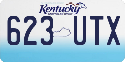 KY license plate 623UTX