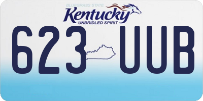 KY license plate 623UUB