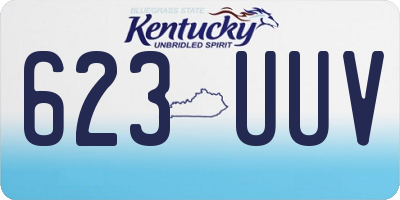 KY license plate 623UUV